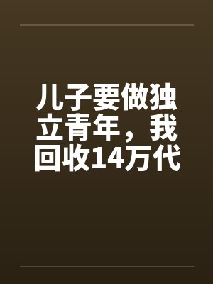 儿子要做独立青年，我回收14万代付账单